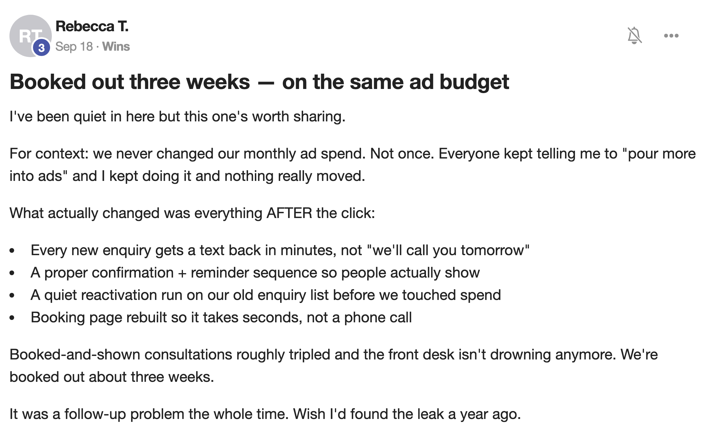 Client message