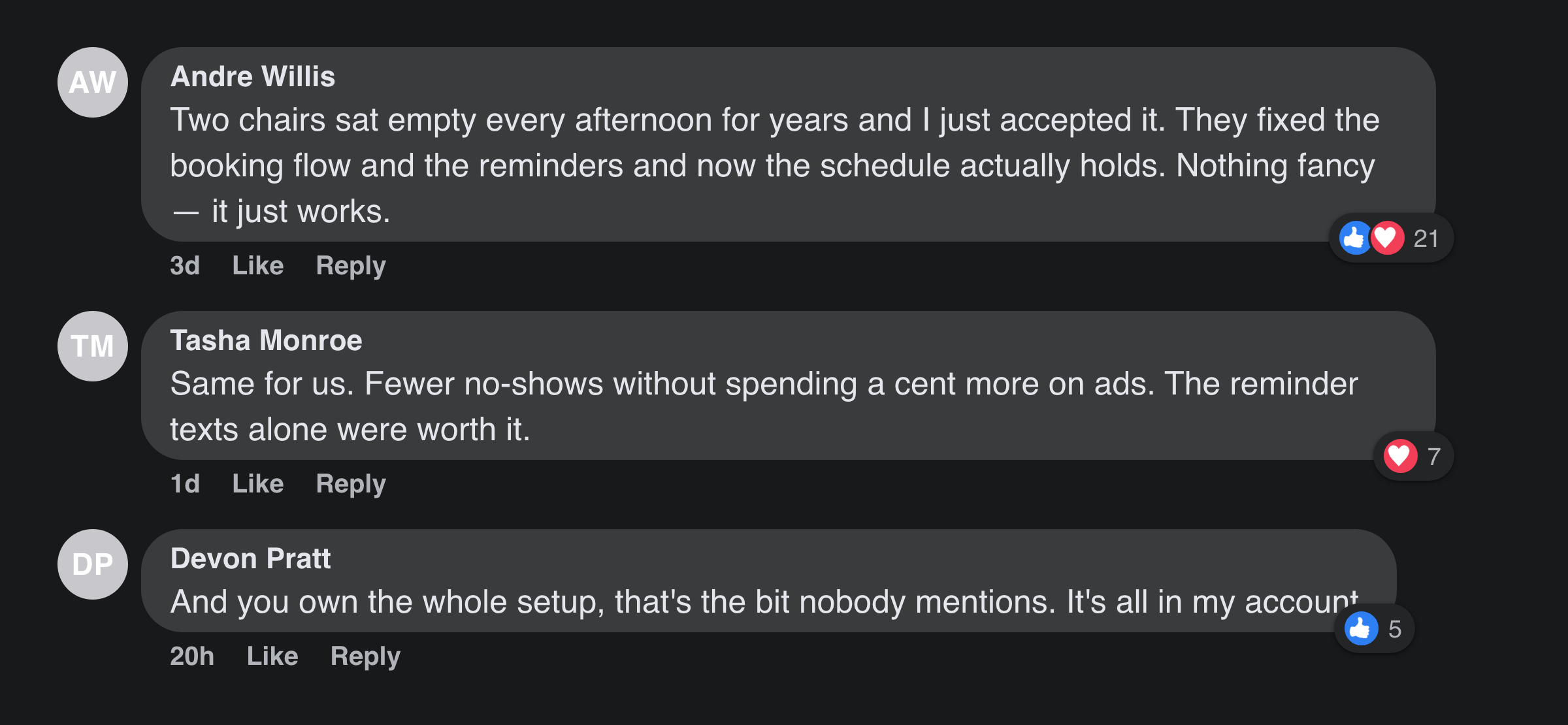 Client message