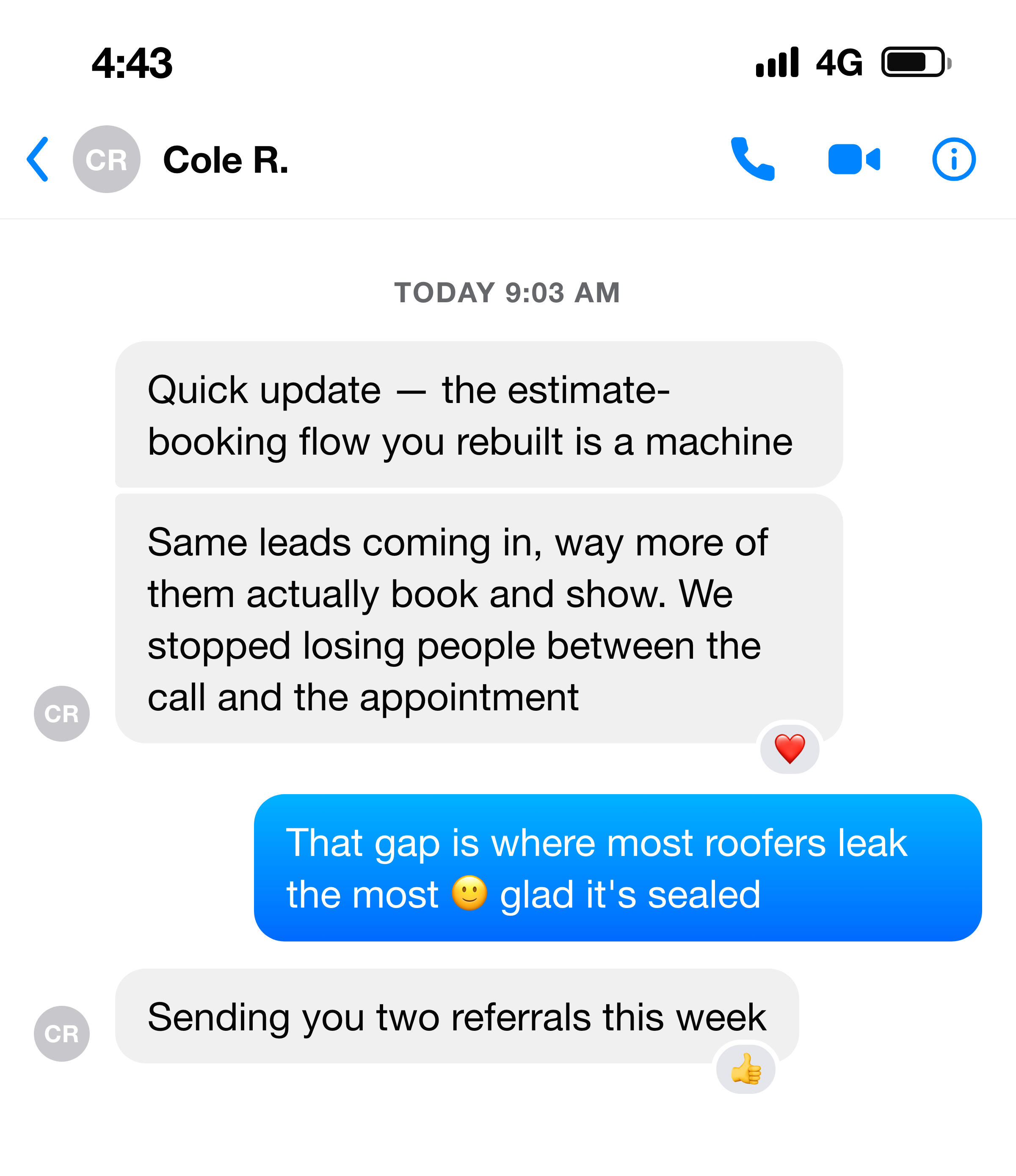 Client message