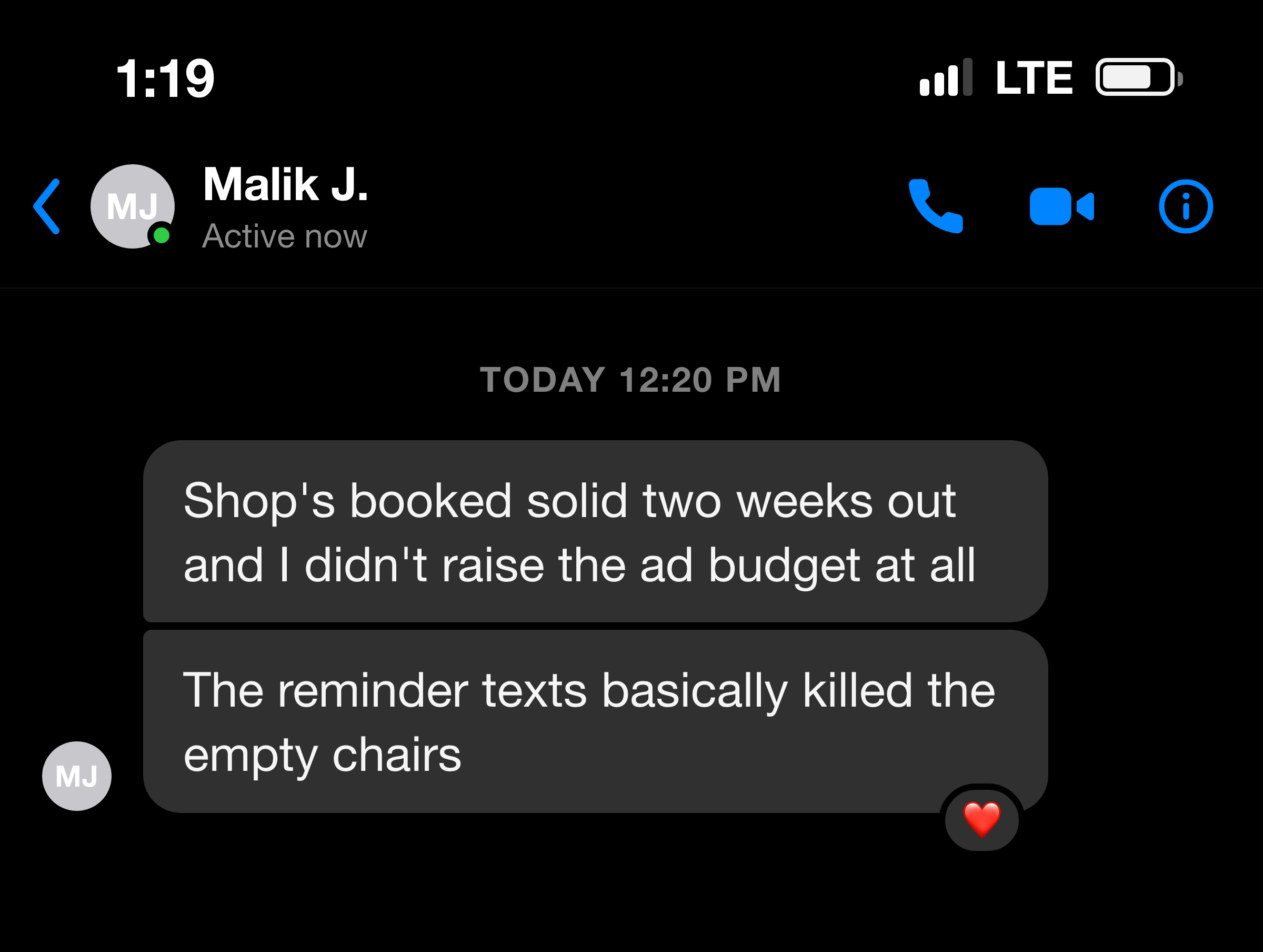 Client message
