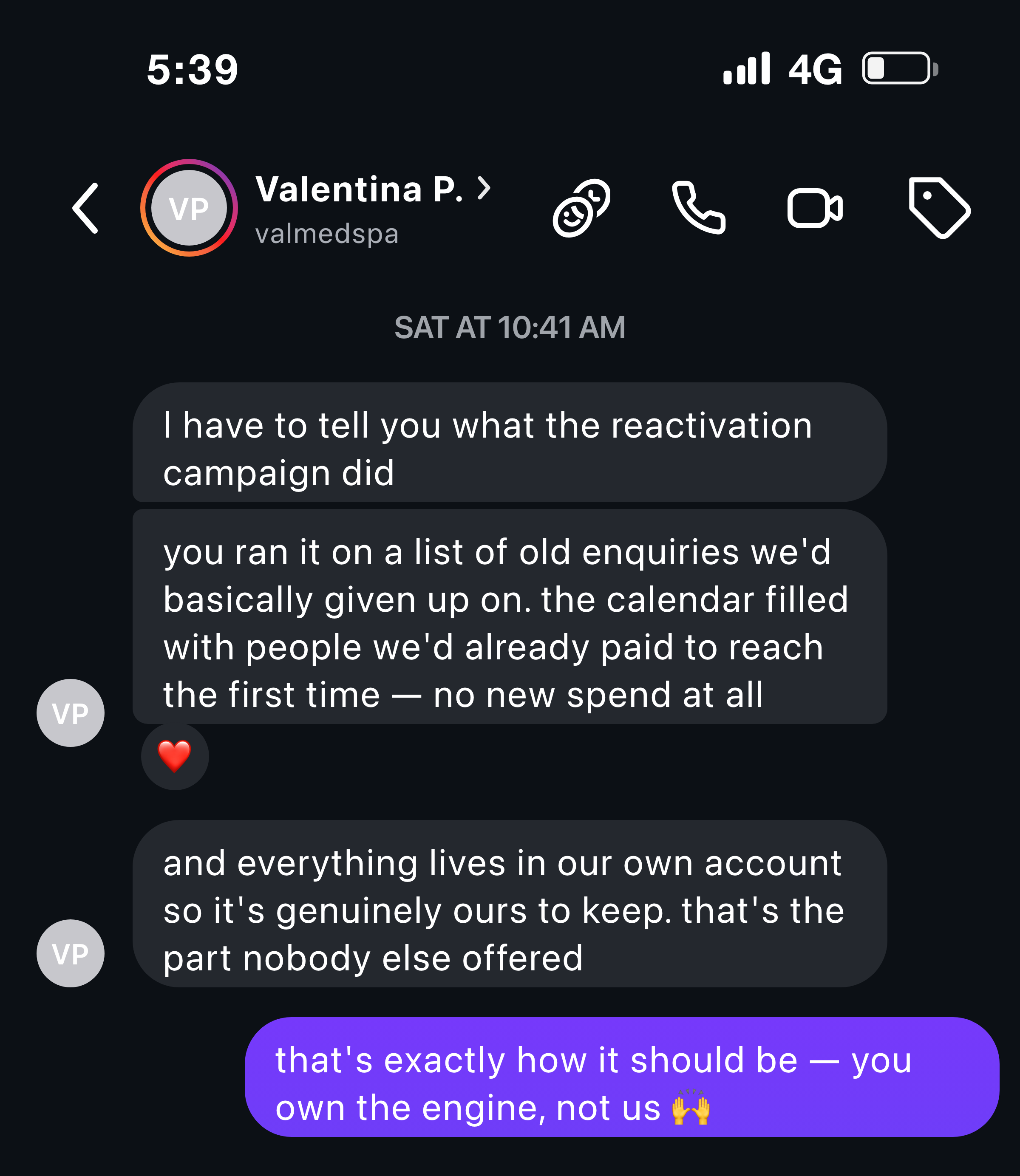 Client message