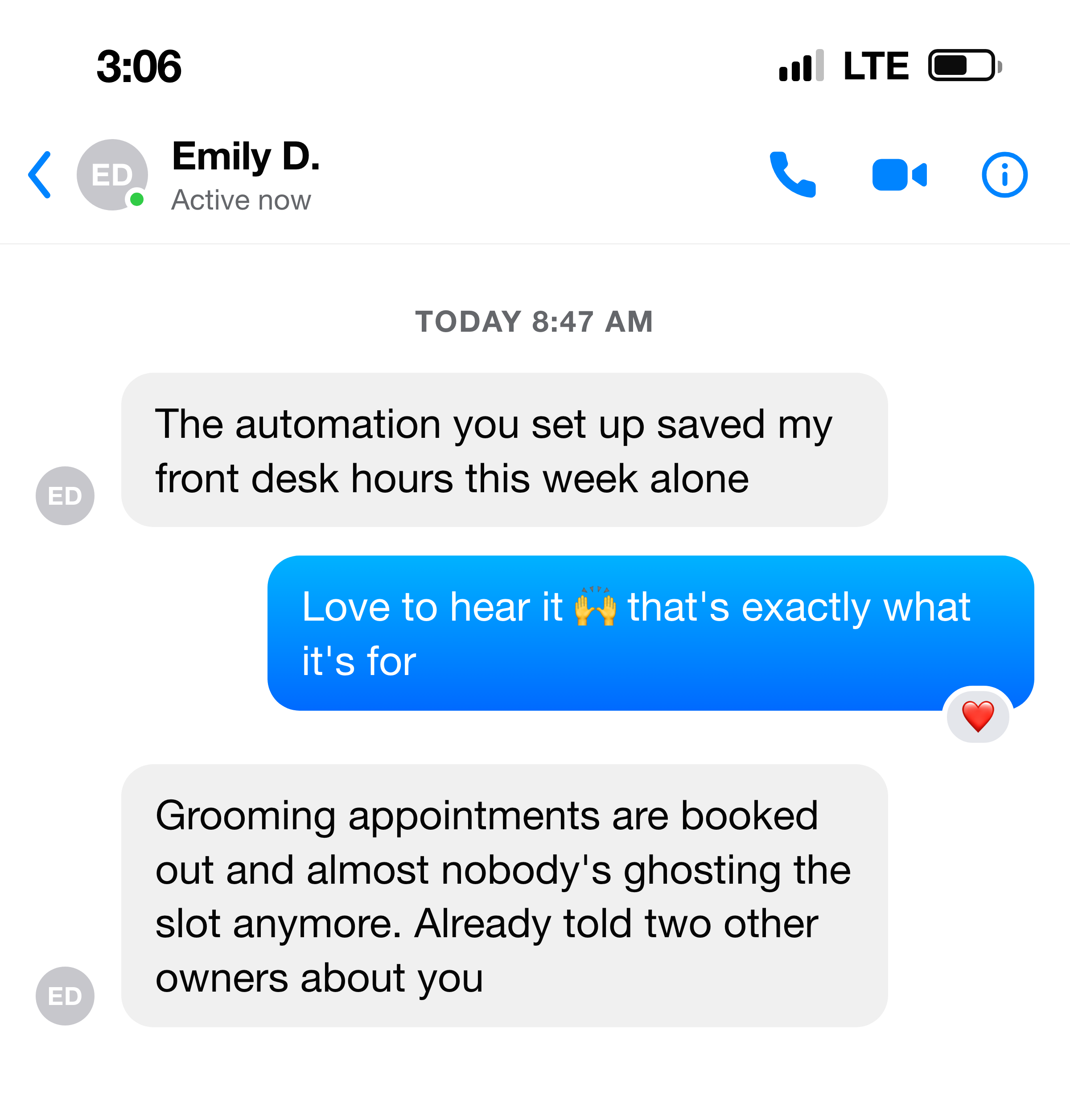 Client message