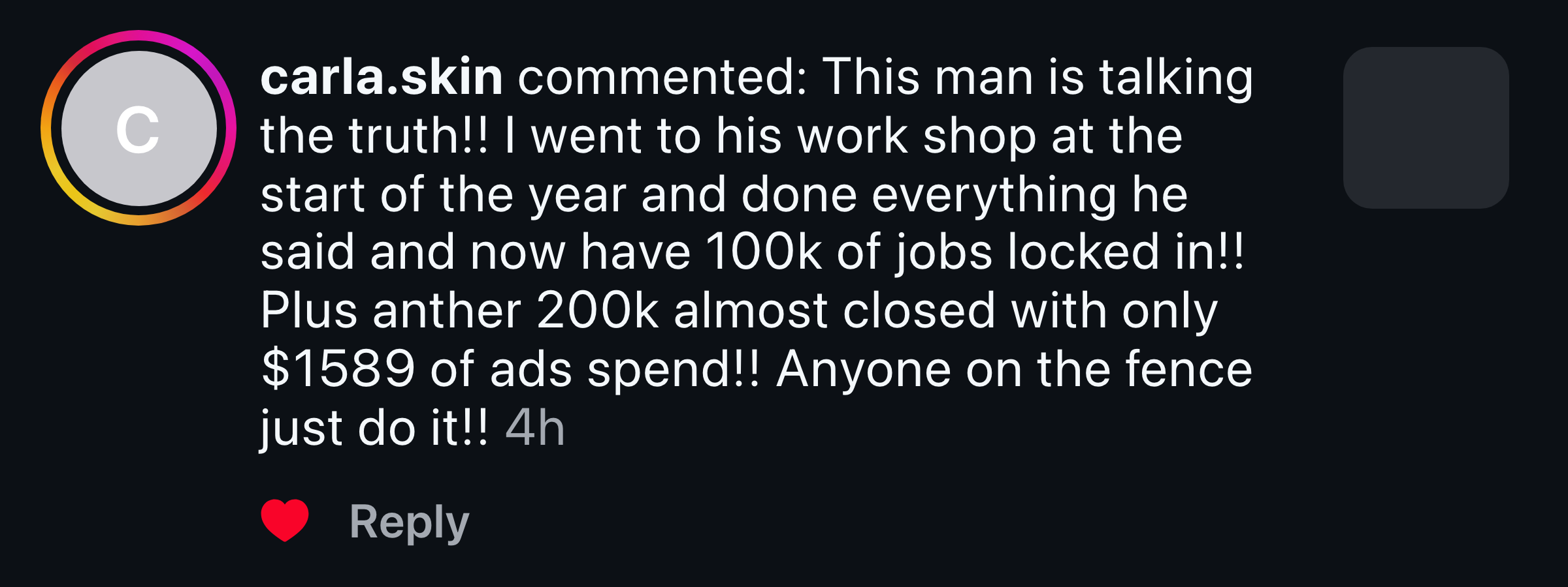 Client message