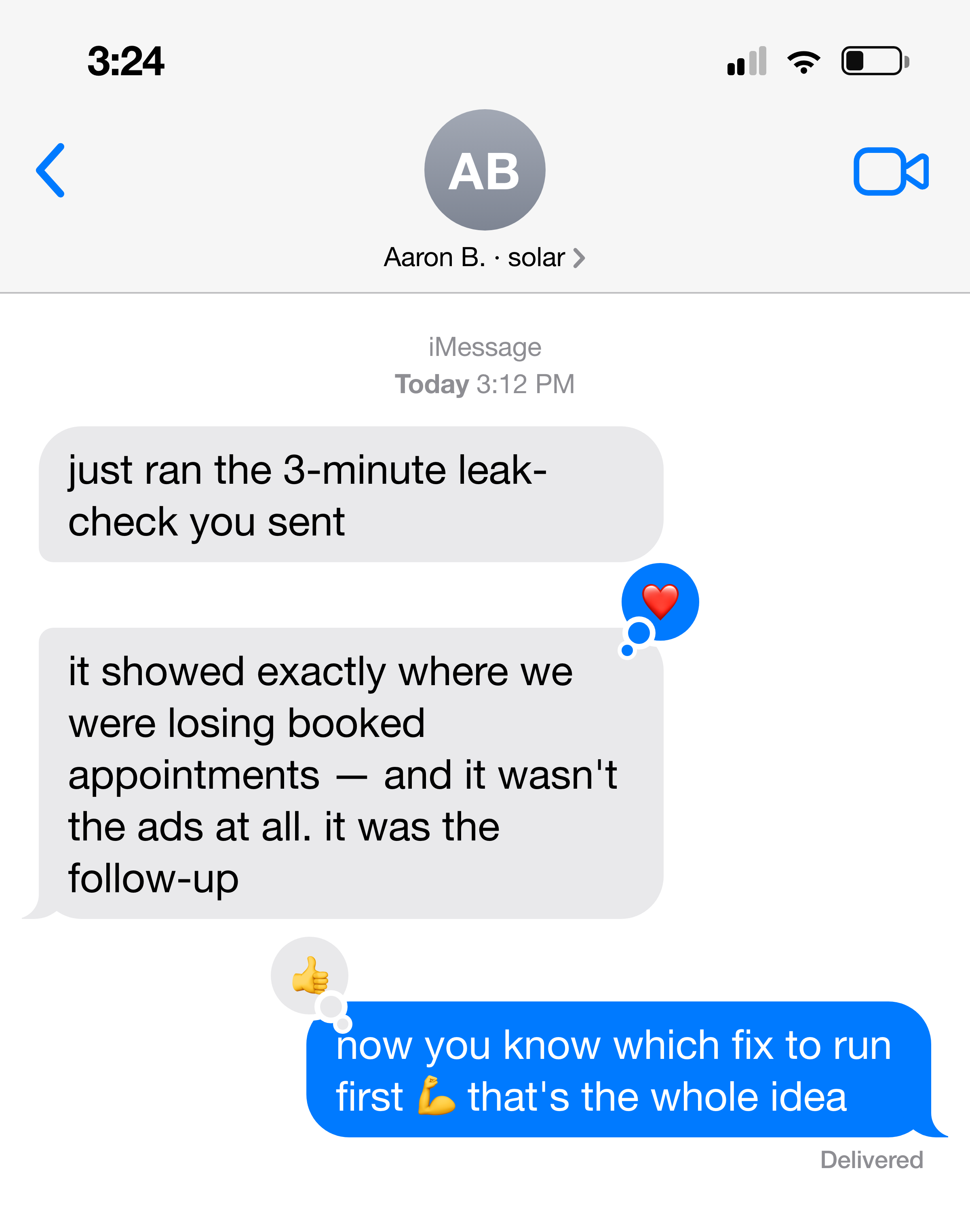 Client message
