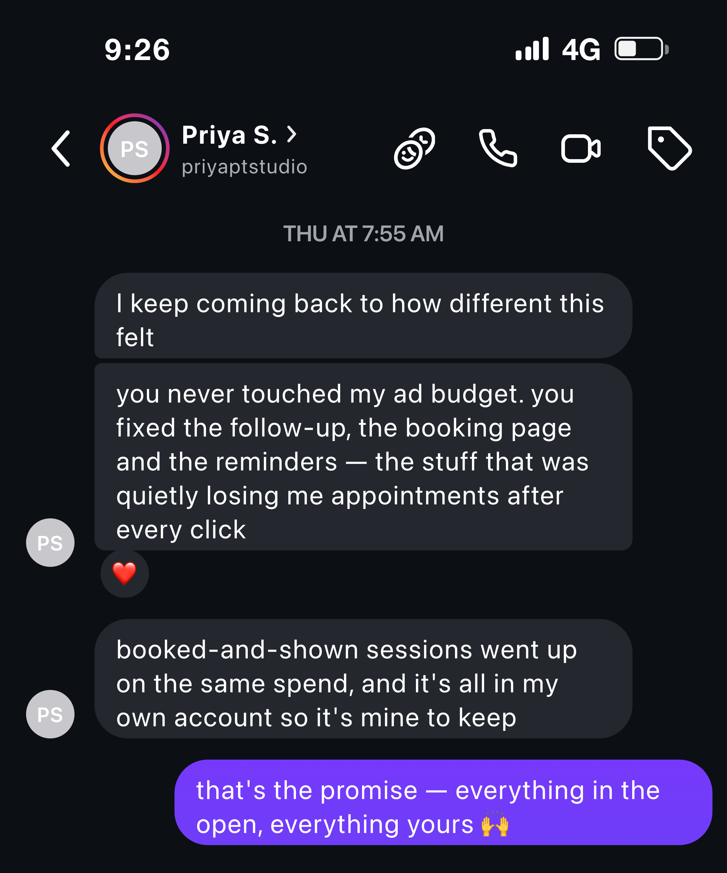Client message